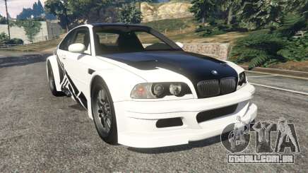 BMW M3 GTR E46 black on white para GTA 5